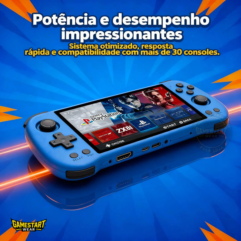 Odisseia Z55 - Compatível com +30 emuladores | Tela IPS 5.5” FHD | Jogos inclusos