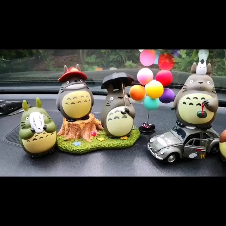 5Style 10cm Anime Hayao Miyazaki Studio Ghibli Totoro Figura No Face Man Q Versão Carro Decoração Figuras De Ação Em PVC Modelo Brinquedos Doll Kids Gifts