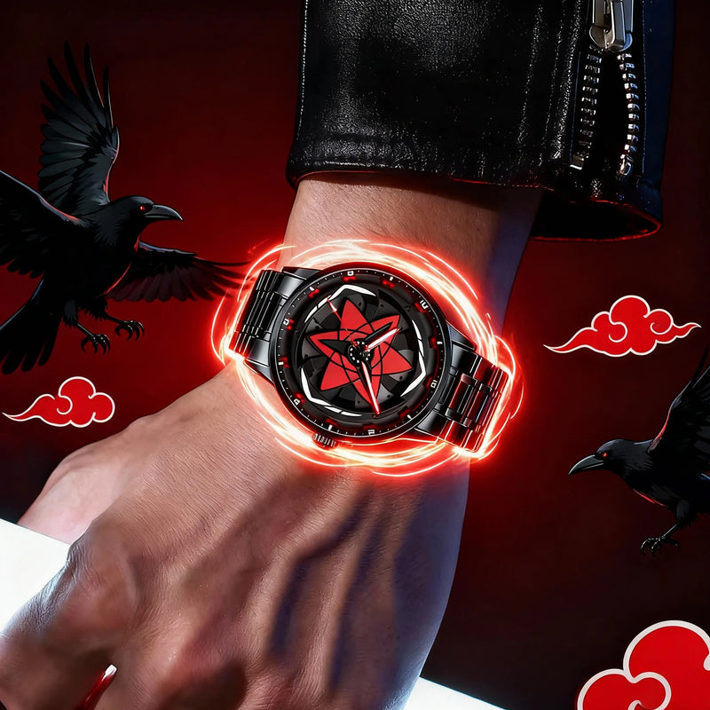 Relógio Akatsuki Sharingan – Liberte o poder do seu pulso com o Relógio Akatsuki!
