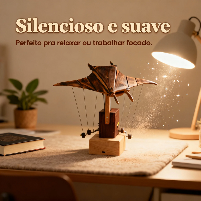 AURA MANTA™ – A Escultura de Madeira Que Se Move Como o Mar 🌊