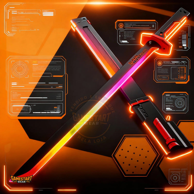 Sword Spark — Katana Cinemática com Efeitos de Luz e Fumaça