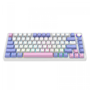 Teclado Gamer SuperFrame Ribbon, RGB, Switch Red, 75%, ABNT, Hot Swap, Com fio, White/Purple