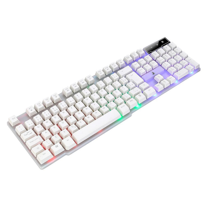 Teclado Gamer rgb Rise Mode G1, USB, Preto e Branco