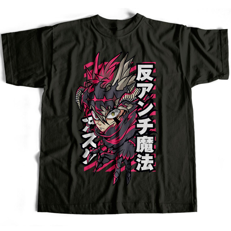 Camiseta Básica Asta e Liebe Touros Negros Black Clover V18