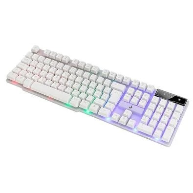 Teclado Gamer rgb Rise Mode G1, USB, Preto e Branco