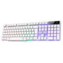 Teclado Gamer rgb Rise Mode G1, USB, Preto e Branco