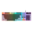 Teclado Gamer rgb Rise Mode G1, USB, Preto e Branco