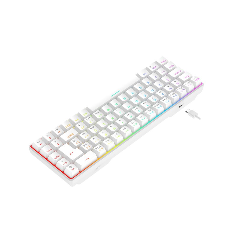 Teclado Mecânico Gamer Hyrax, 65%, Thunder Pro, Switch Huano, RGB - ABNT2