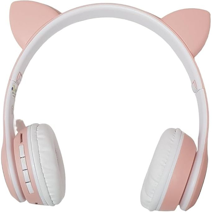 Fone De Ouvido Orelha de Gatinho Cat Ear Headphone Bluetooth 5.3 com Luzes RGB Altomex B-19 (B)