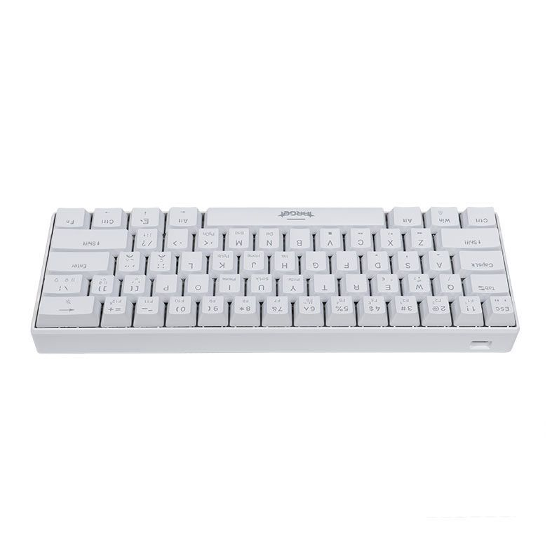 Teclado Mecanico Gamer TGT Sherman Compacto, Rainbow,ABNT2,Switch HuanoAzul, Branco,TGT-SHCPTW-RBW01