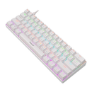 Teclado Mecanico Gamer TGT Sherman Compacto, Rainbow,ABNT2,Switch HuanoAzul, Branco,TGT-SHCPTW-RBW01