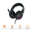 Headset Fone Gamer G7 Led RGB com microfone, USB e P3 Para PC Computador Headphone Videogame Celular Ult-G7