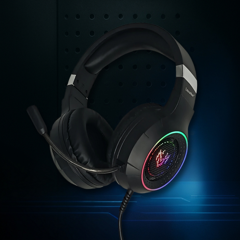Headset Fone Gamer G7 Led RGB com microfone, USB e P3 Para PC Computador Headphone Videogame Celular Ult-G7