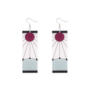 Demon Slayer Orelha Gancho Clipe Brincos Moda Feminina Prata Agulha Gota Brinco Jóias