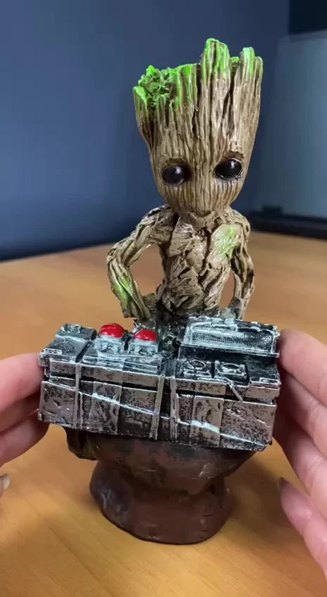 Groot Baby Guardiões da Galáxia Action Figure Boneco Colecionável Estatueta Estátua em Resina