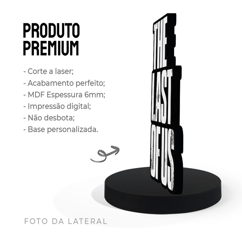 Totem Pequeno Boneco Logo The Last of Us 7cm + Base