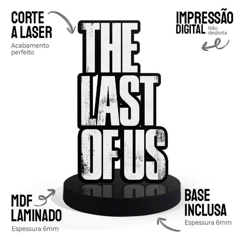 Totem Pequeno Boneco Logo The Last of Us 7cm + Base
