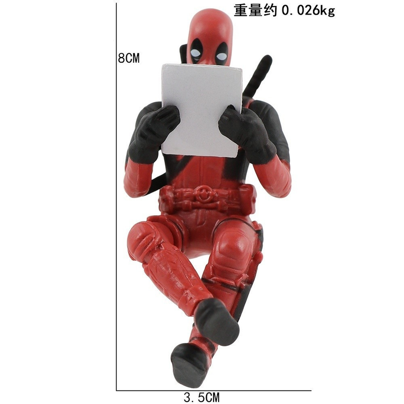 Modelo Deadpool Mini Hand Office Sentado Leitura Deitado Boneca Ação Criativa De Decoração De Carros Figura PVC Doll Toy