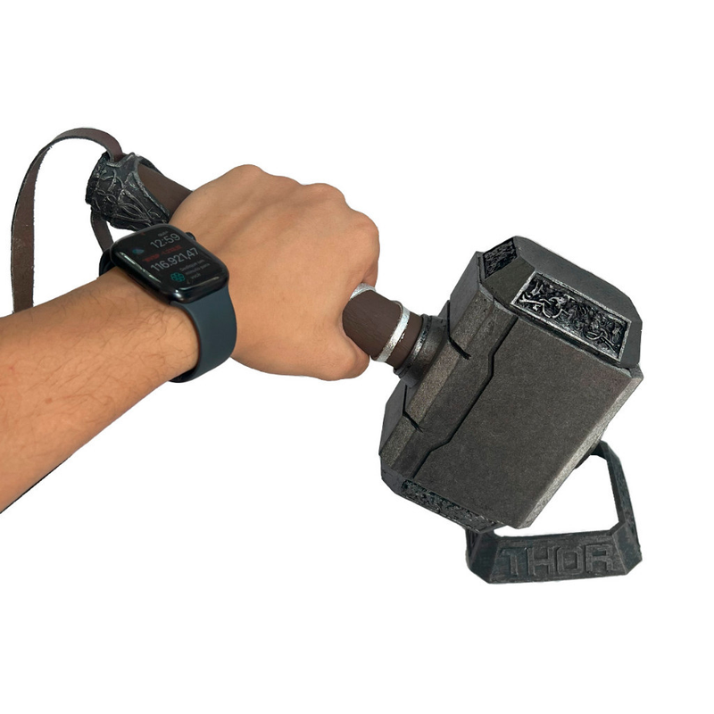 Mjolnir Martelo Thor com Base Filme Vingadores Colecionavel Estatua Colecionável Decoração 30cm