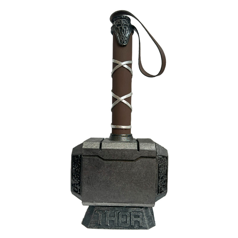 Mjolnir Martelo Thor com Base Filme Vingadores Colecionavel Estatua Colecionável Decoração 30cm