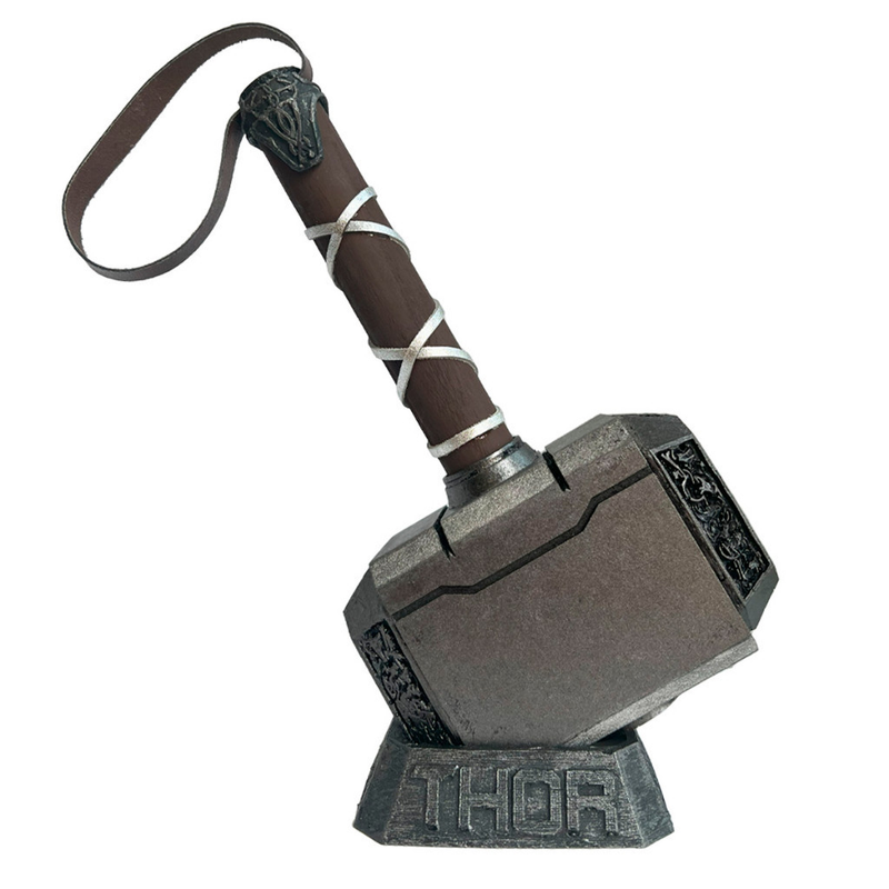 Mjolnir Martelo Thor com Base Filme Vingadores Colecionavel Estatua Colecionável Decoração 30cm