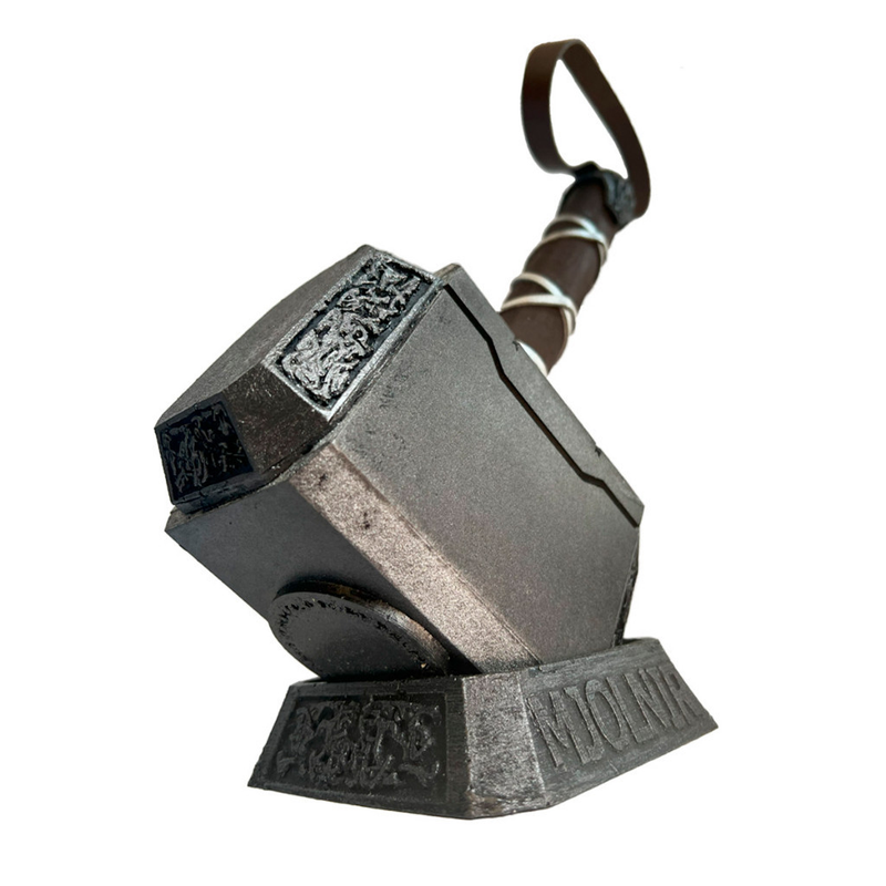 Mjolnir Martelo Thor com Base Filme Vingadores Colecionavel Estatua Colecionável Decoração 30cm