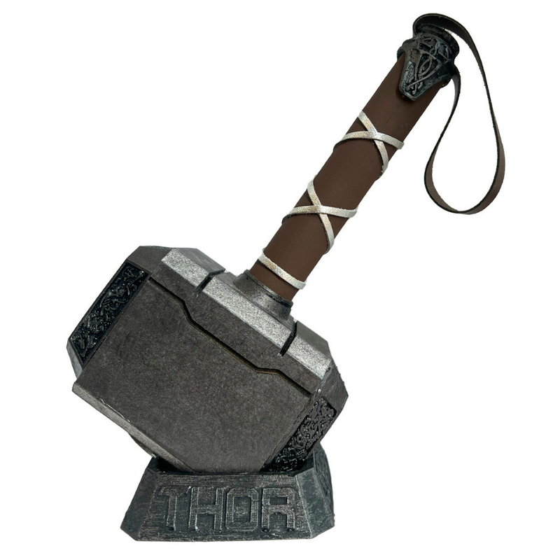Mjolnir Martelo Thor com Base Filme Vingadores Colecionavel Estatua Colecionável Decoração 30cm