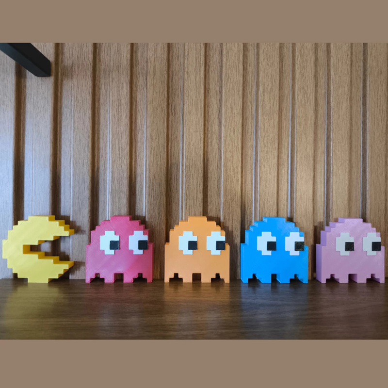 Kit Pac-Man 5 in 1 Decoração Geek Nostálgia, Clássico