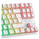 Teclado Mecânico Gamer Ninja Leap Pudim, Switch Blue, Rainbow, ABNT2, White