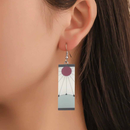 Demon Slayer Orelha Gancho Clipe Brincos Moda Feminina Prata Agulha Gota Brinco Jóias